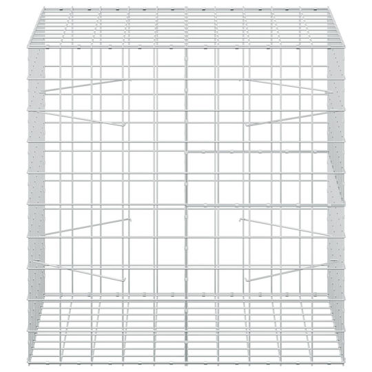 vidaXL Steel Gabion Basket for Garden Fence 10x10x100 cm Silver