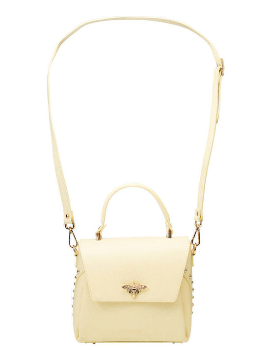 Olivia Gelbe Damen Schulter-/Handtasche aus Leder