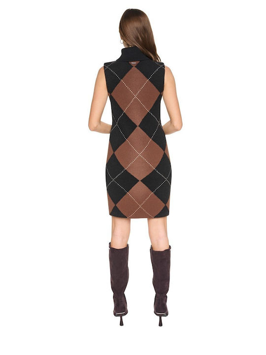 Rochie Mini Tricotată Neagră