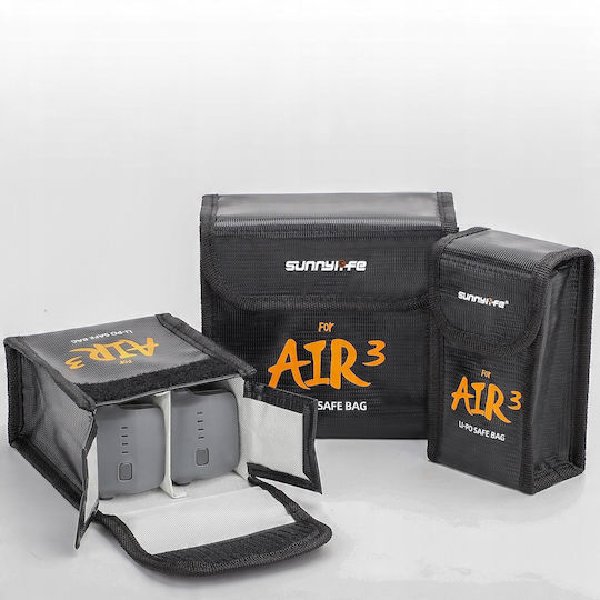 Sunnylife Black Battery Carrying Case for DJI Air 3 / Air 3S 13x6.5x15 cm