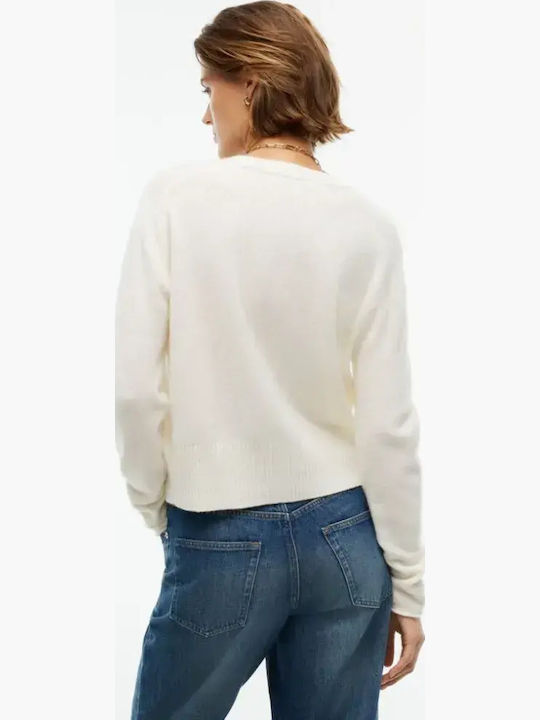 Women's Cardigan with Buttons Ecru