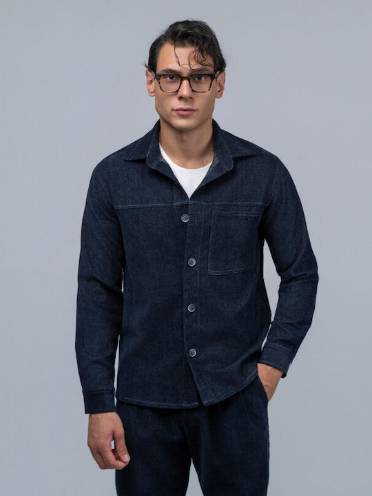 Pantaloni Bărbați Set Elastic Albastru Marin