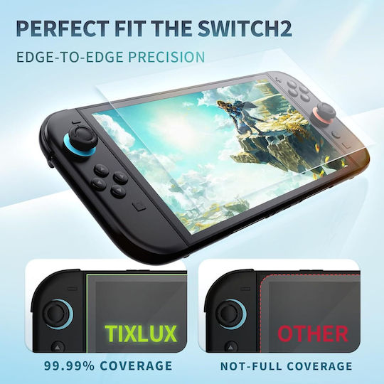 Set 3 Tempered Protective Glasses Nintendo Switch Console 2