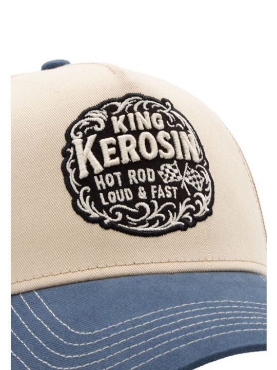 King Kerosin Șapcă Hot Rod Off-White