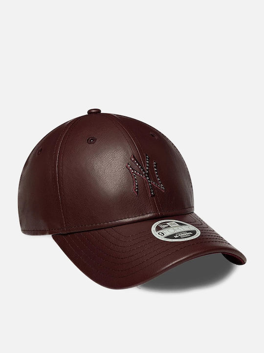 New York Yankees Diamante PU Шапка Snapback Тъмночервена 60915834