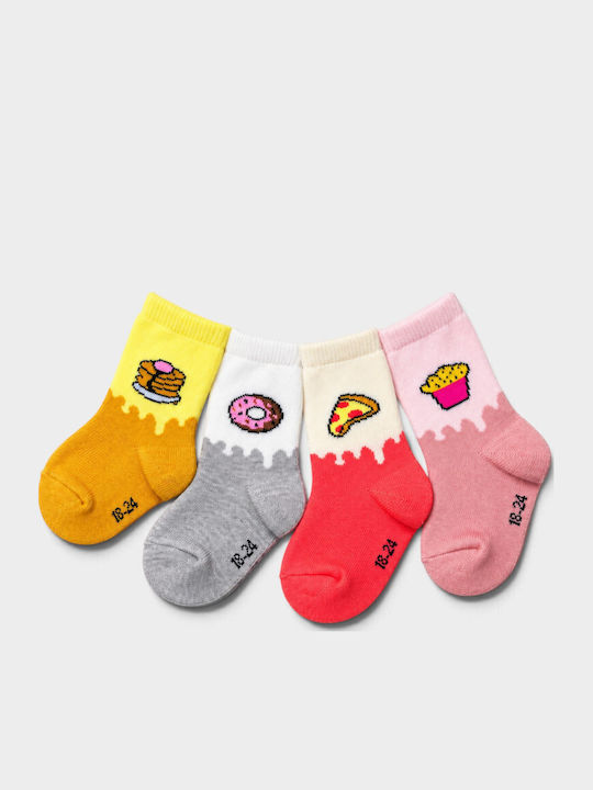 Design Socks Παιδικές Κάλτσες Πολύχρωμο 4 Ζευγάρια