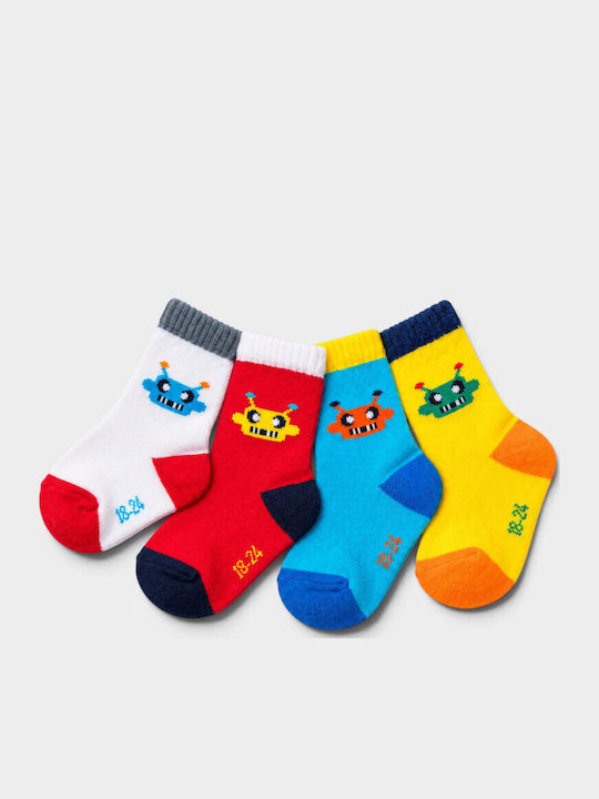 Design Socks Παιδικές Κάλτσες Πολύχρωμο 4 Ζευγάρια