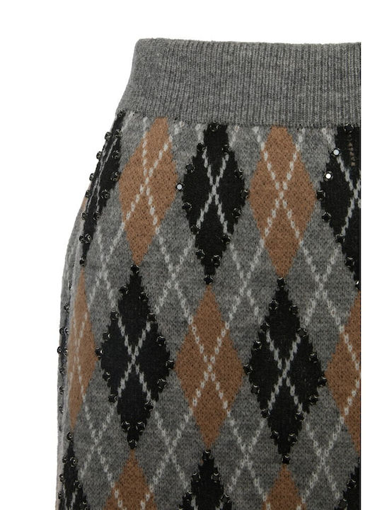 Ψηλόμεση Mini Φούστα Grey