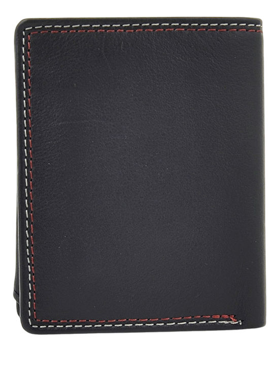 Leather Men's Wallet with RFID Blue