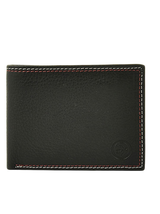Herren-Lederbrieftasche mit RFID Schwarz