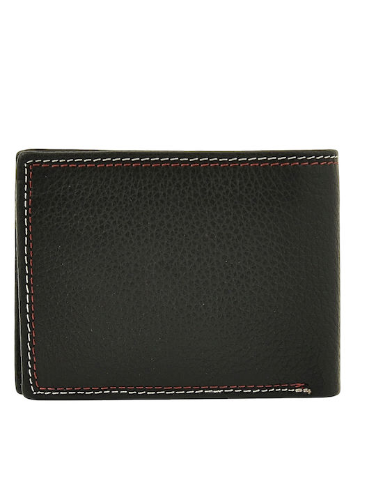 Herren-Lederbrieftasche mit RFID Schwarz