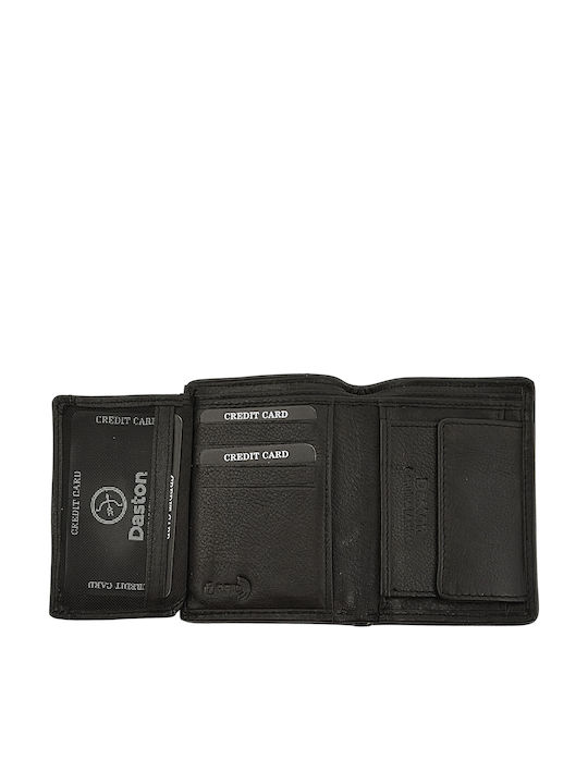 Herren-Lederbrieftasche mit RFID Schwarz