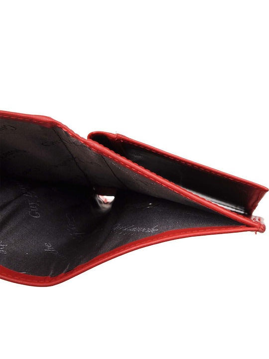 Small Leather Women's Wallet with RFID Red