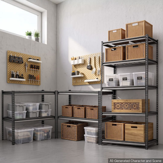 Vevor Dexion Shelving Unit 92.3x41.5x181 cm with 5 Shelves and a Total Load Capacity of 905 kg