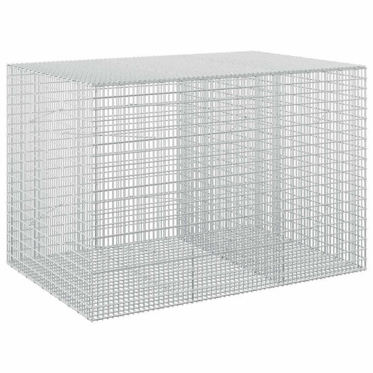 vidaXL Steel Gabion Box for Garden Fencing 2.5x2.5x100 cm Silver