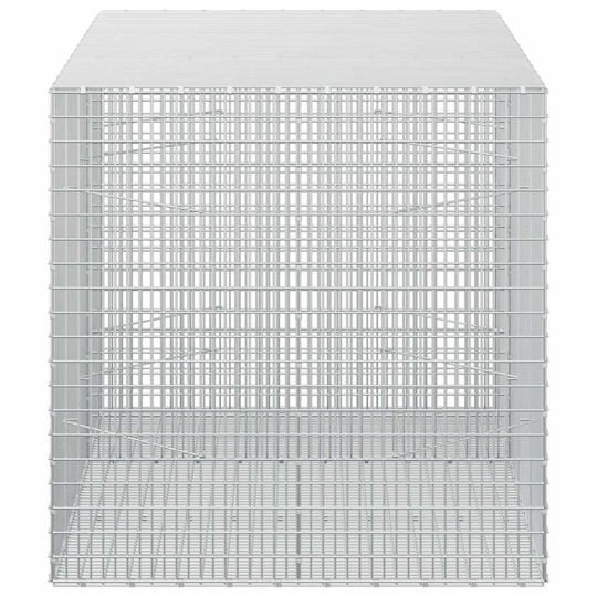vidaXL Steel Gabion Box for Garden Fencing 2.5x2.5x100 cm Silver