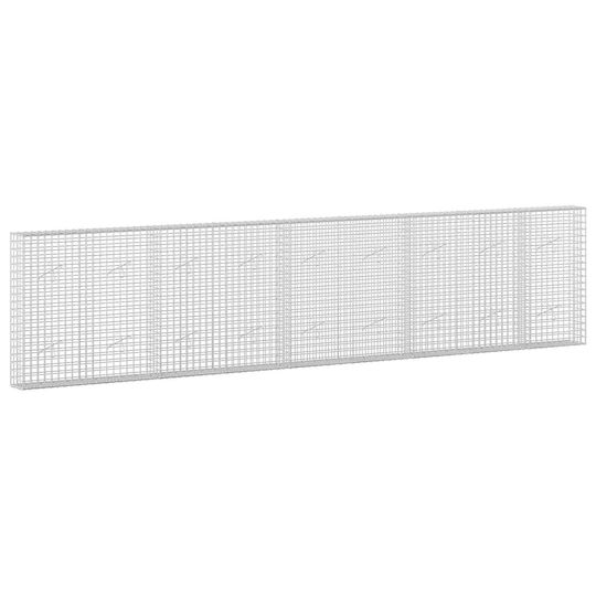 vidaXL Steel Gabion Basket for Garden Fence 5x5x100 cm Silver