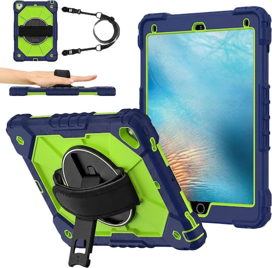 Rugged Protective Case Ipad 9.7" 2017/2018 360 Stand Strap Green