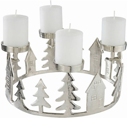 Butlers Christmas Candlestick Silver 35 cm