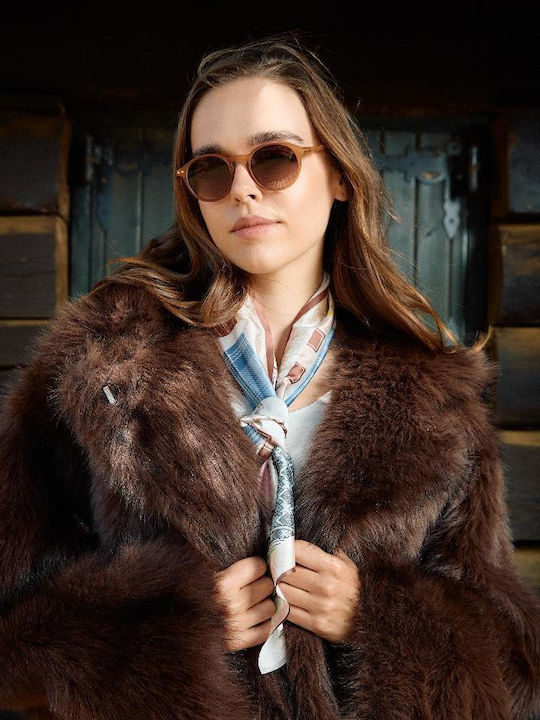 Kurzer Damenpelz Brown