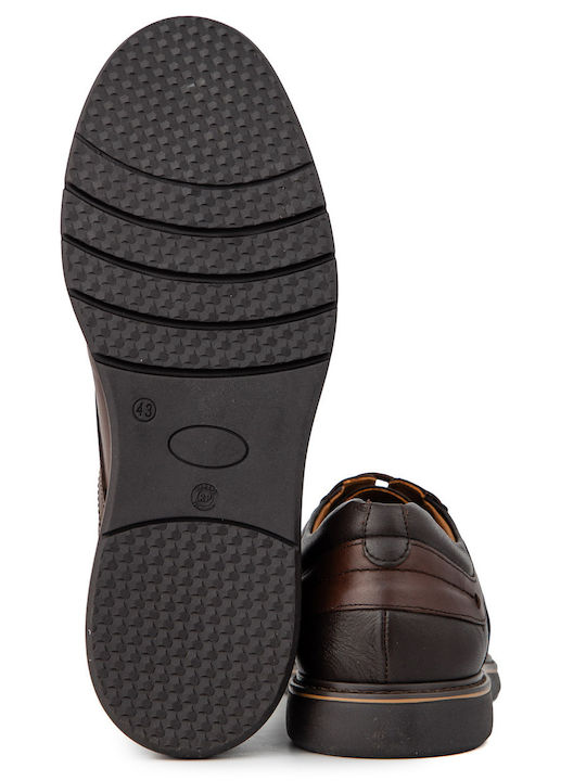 Brown Leather Men's Casual Shoes
