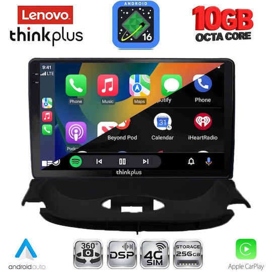 Lenovo Ltm 11505_cpa 9 Zoll Multimedia-Tablet Peugeot 206 Modell 1998–2006