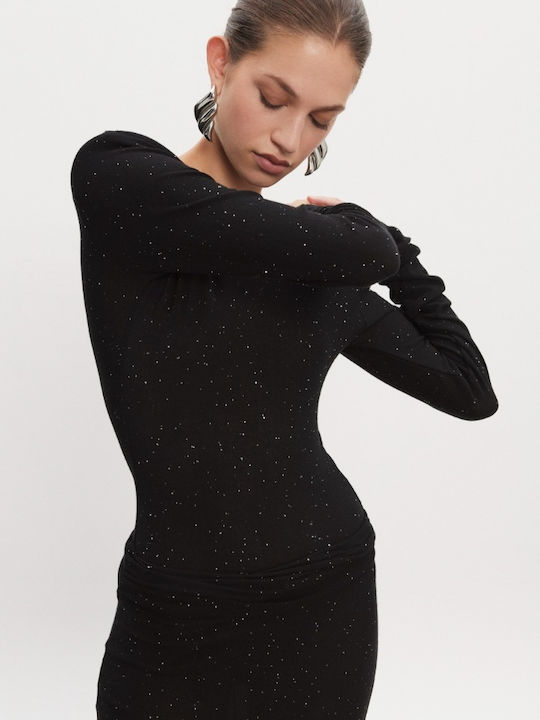 Nadia Rapti Body Tricotat Magnetic Negru Body Negru
