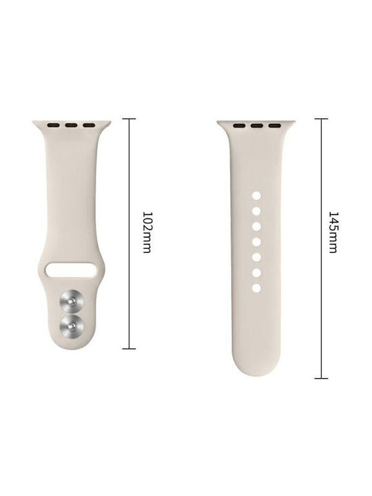 Tech-Protect Λουράκι Σιλικόνης Μπεζ (Apple Watch 44/45/46mm/Ultra 49mm)
