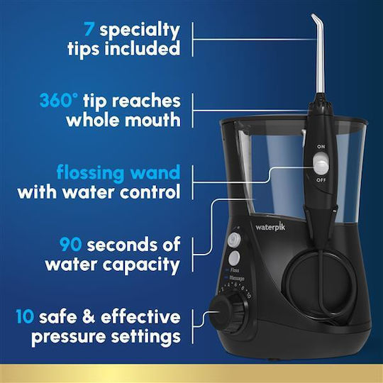 Waterpik Aquarius Professional Иригатор за уста 651 ml Презареждащ се Черен WP-662