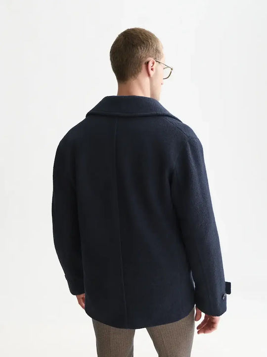 Scotch & Soda Men's Blue Peacoat