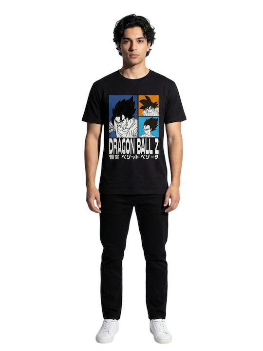 Cotton Division Dragon Ball Z Goku Vegeta Тениска Черна Mdzts003