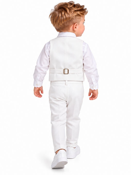 TakTakBaby Taufanzug für Jungen Weiß 4-teilig