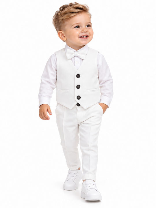TakTakBaby Taufanzug für Jungen Weiß 4-teilig