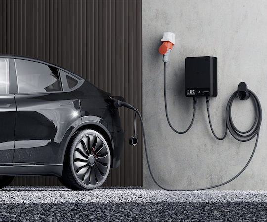 Încărcător Trifazat cu Montaj pe Perete 22 kW cu Cablu Încorporat de 7,5 m Tip 2