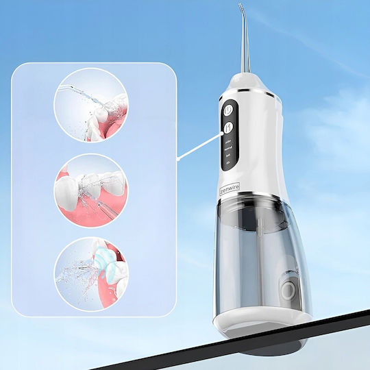 Zenwire Water Flosser 390ml Rechargeable & Waterproof White