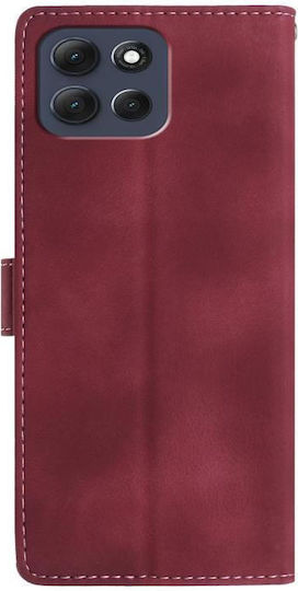 Θήκη Wallet Rose Flower Motorola Moto G86 Power Red
