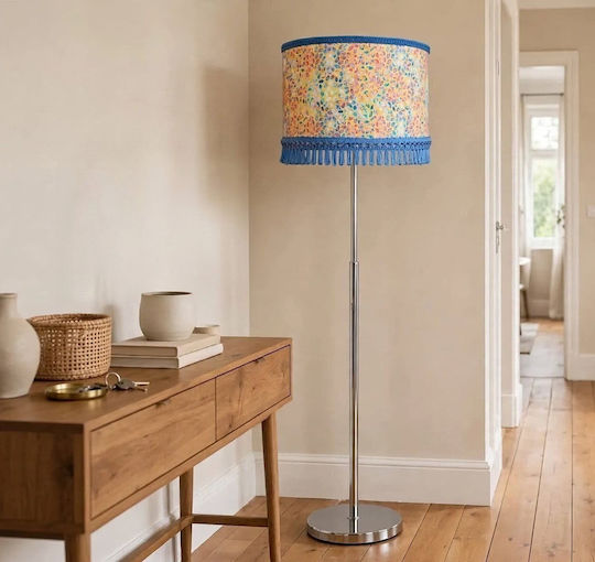 Oxygen Orange Dazzle Floor Lamp with E27 Lamp Bulb Base Orange