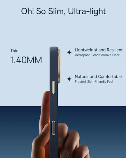 Raptic Rückseite Aramidfaser / Kunststoff / Gehärtetes Glas Marineblau (iPhone 18 Pro Max / 17 Pro Max)