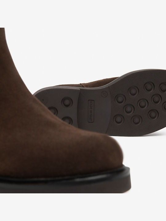 Δερμάτινα Γυναικεία Μποτάκια Dark Brown