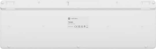 Natec Tang Безжична Bluetooth клавиатура International English Съвместима с Mac Бяла