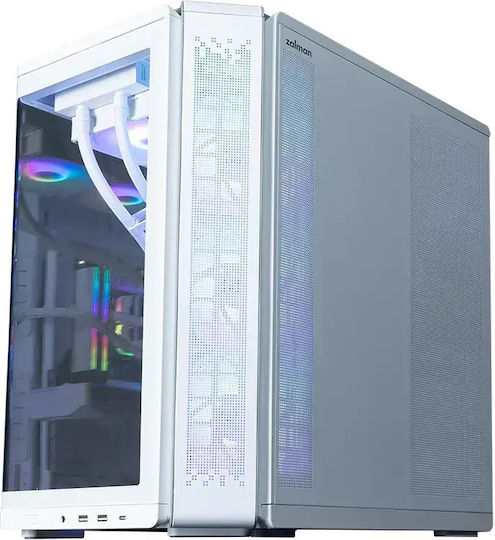 P60 Gaming Midi Tower Computer Case with Side Window and ARGB Lighting Black