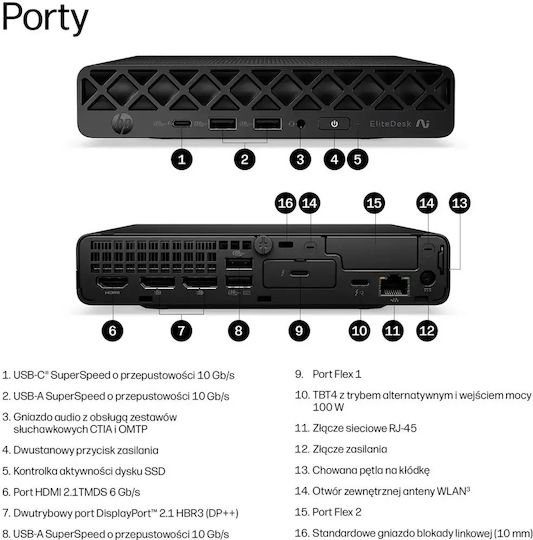 HP EliteDesk 8 Mini G2i AI PC (Core Ultra 5 322/16GB DDR5/512GB SSD/W11 Pro)