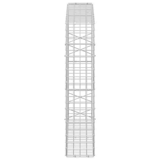 vidaXL Steel Gabion Box for Garden Fence 100x20x100 cm Silver