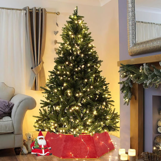 Metallischer Weihnachtsbaumständer in Rot mit Samttextur Ø 63 cm