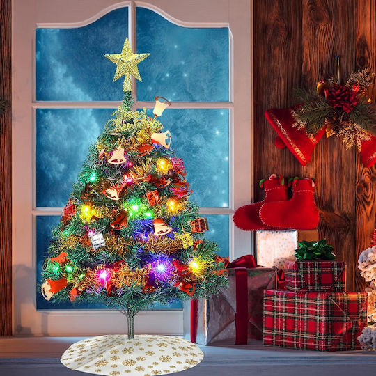 Beleuchteter Weihnachtsdeko-Kunststoffbaum 60 cm, Verziert, Grün