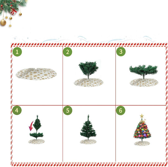 Beleuchteter Weihnachtsbaum aus Kunststoff 60 cm mit Batteriebetrieb Grün
