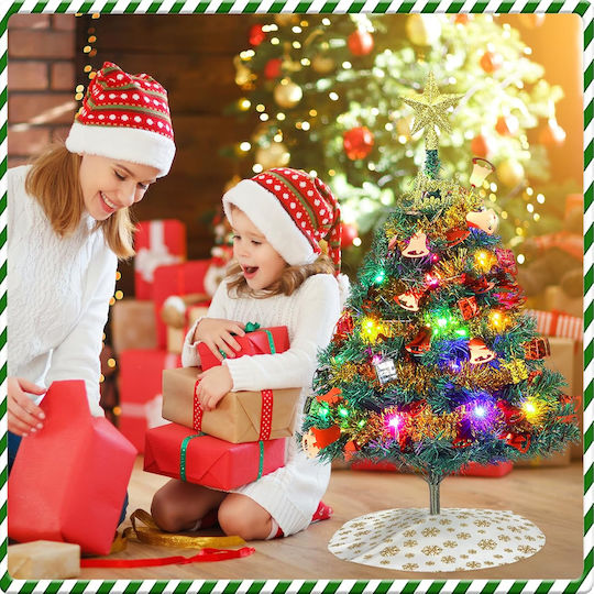 Beleuchteter Weihnachtsbaum aus Kunststoff 60 cm mit Batteriebetrieb Grün