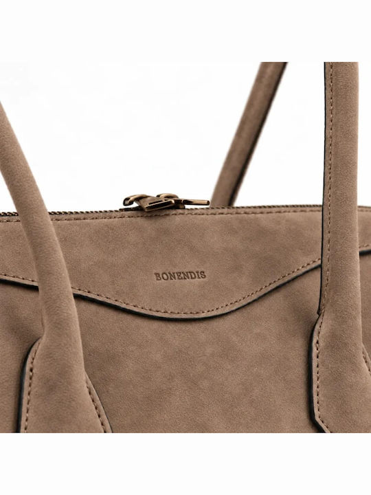 Lydia Leather Women's Shoulder Bag Suede Brown