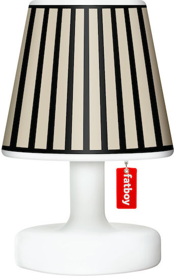 Fatboy Tischlampe mit schwarzem Lampenschirm und Fuß