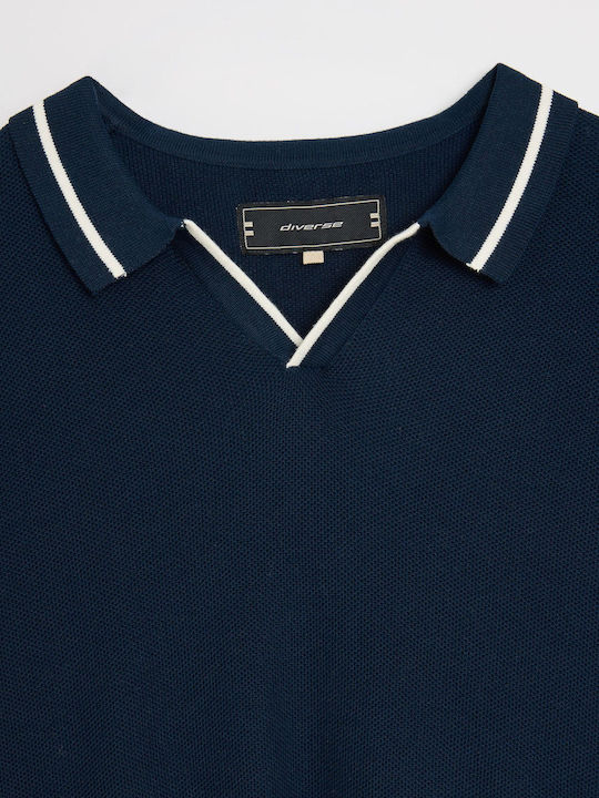 Swiftknit Polo Μπλούζα Κοντομάνικη Navy Μπλε